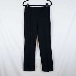 Escada Black Creased Dress Pants Womens 40 Ponte Knit Slim Straight Corporate
